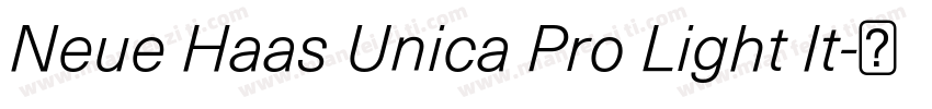Neue Haas Unica Pro Light It字体转换